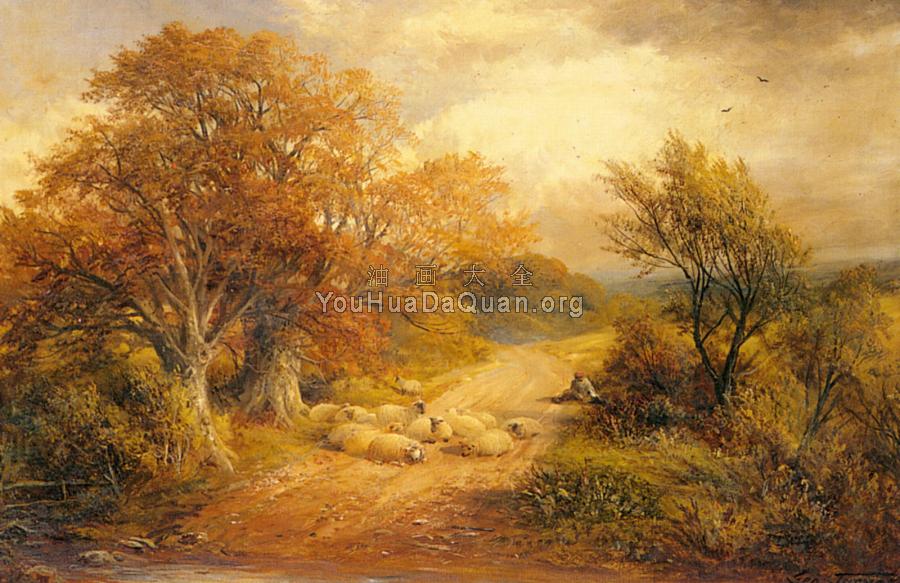 A Derbyshire Water Lane - 乔治·特纳